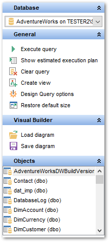 Query Builder - Using Navigation bar