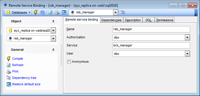 Remote Service Binding Editor - Editing Remote Service Binding