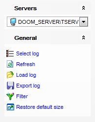 Server Log Viewer - Using Navigation bar