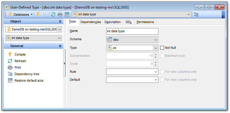 UDT Editor - Editing UDT definition - Alias Data Type