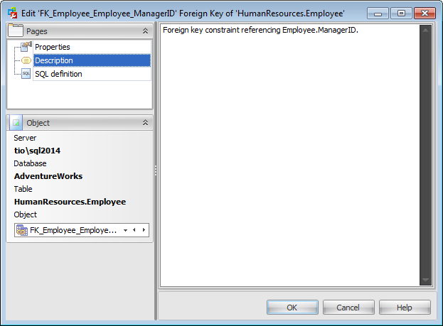 Foreign key Editor - Description