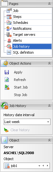 Job Editor - Using Navigation bar