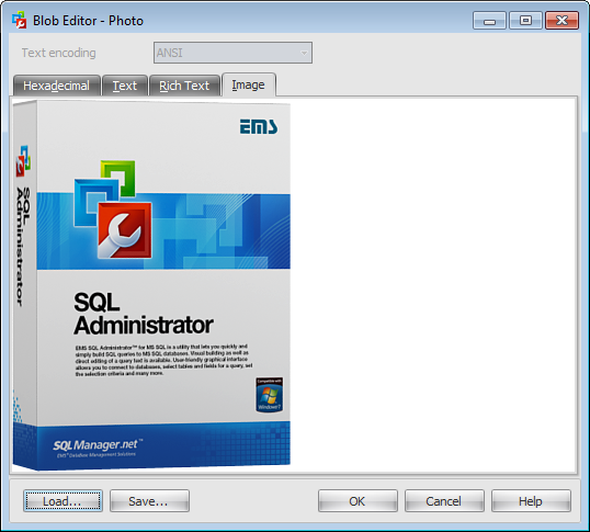 Query Editor - BLOB Editor - Image