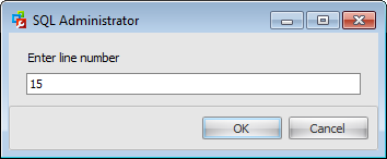 Query Editor - Go To Line