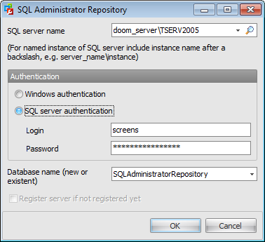 SQL Administrator repository