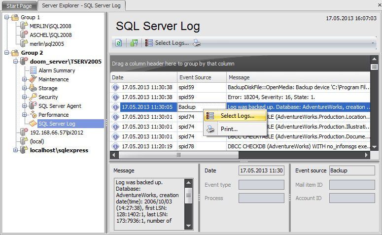 SQL Server Log