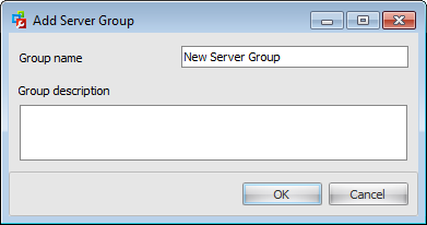 Server explorer - Add server group
