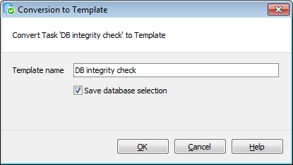 Create template from task