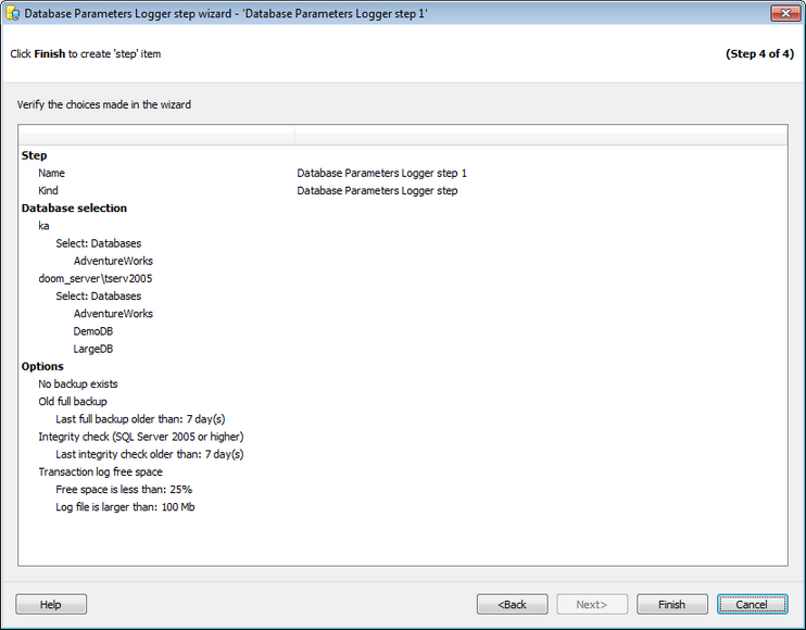 Service tasks - Server Params Logger - Performing Operations