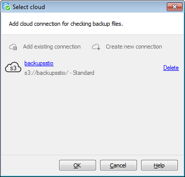 Restore Database Wizard - Files - Add cloud