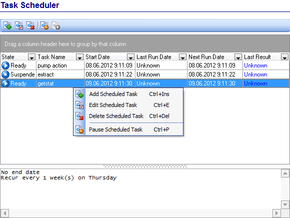 Scheduling and Performing tasks - Task Scheduler