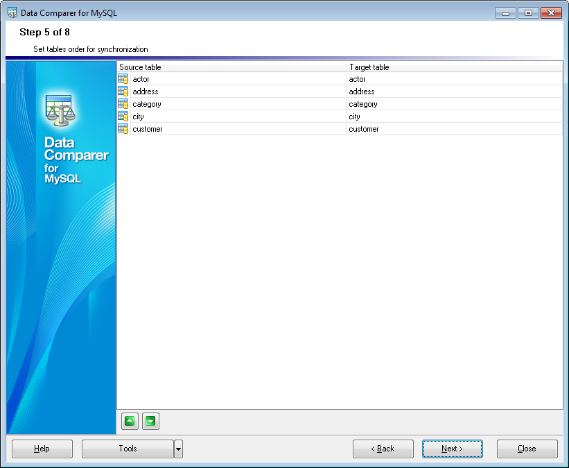 Step 5 - Setting synchronization order