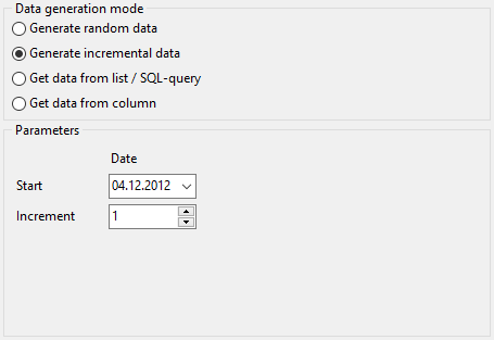 Date field parameters - Mode - Incremental data