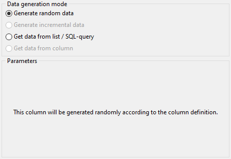 ENUM field parameters - Mode - Random data