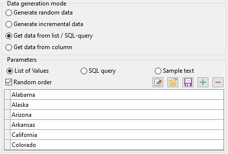 String field parameters - Mode - List or query
