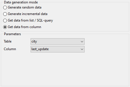 Time field parameters - Mode - Field