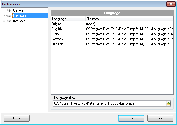 Preferences - Localization