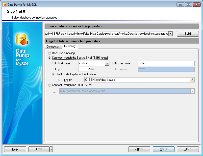 Step 1 - SSH tunneling options