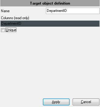 Step 5 - Editing target objects - Target index properties