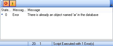 SQL Script Editor - Logs