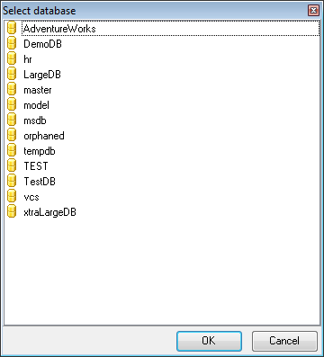 Step 1 - Selecting database