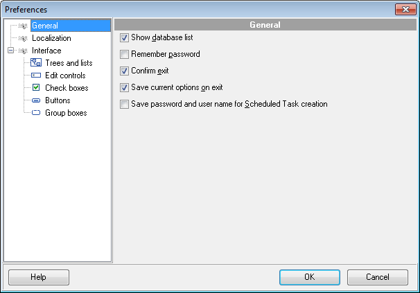 hs2310 - Setting general options