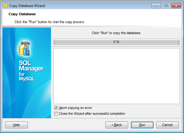Copy Database Wizard - Copying database