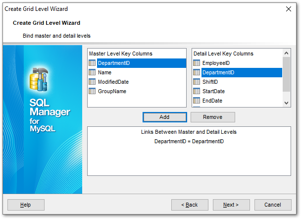 Create Grid Level - Binding master and detail levels