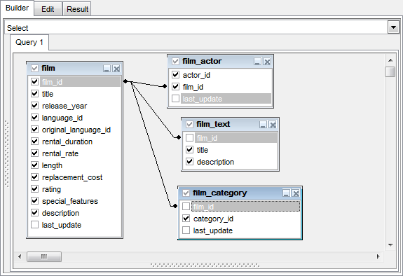 Query Builder - Joining two objects