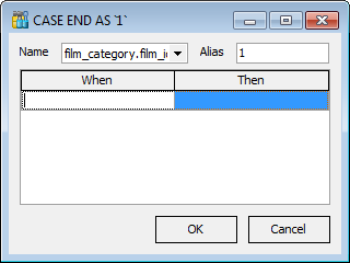 Query Builder - Setting output fields - CASE