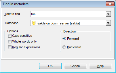 Search in Metadata - Setting search conditions