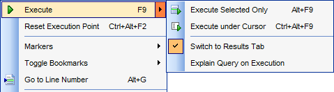 SQL Editor - Executing queries