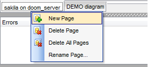 VDBD - Working with diagram pages