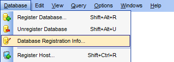 hs3250 - Database Registration Info