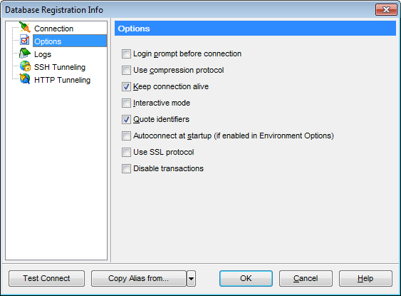 hs3252 - Setting database options