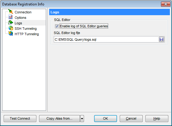 hs3253 - Setting log options