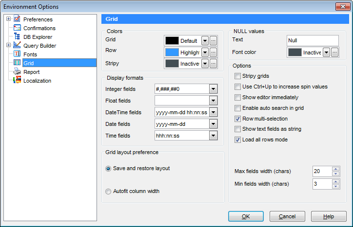 hs4117 - Environment Options - Grid