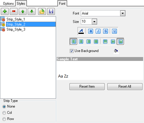 Format-specific options - MS Excel 2007 and ODS - Styles