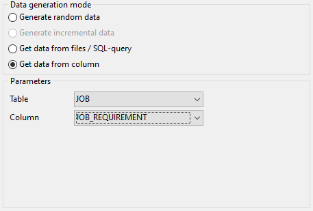 BLOB field parameters - Mode - Field