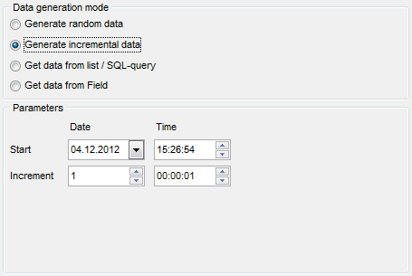 Date field parameters - Mode - Incremental data