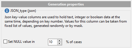 Json field parameters