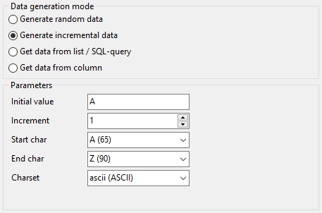 String field parameters - Mode - Incremental data