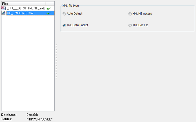 Step 3 - Setting XML file type