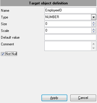 Step 5 - Editing target objects - Target field properties