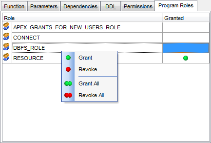 Appendix - Setting program roles