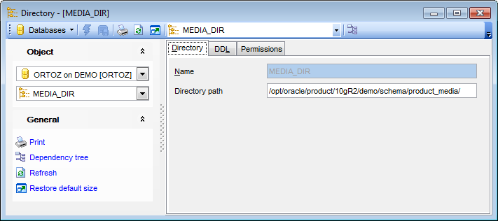 Directory Editor - Editing Directory definition