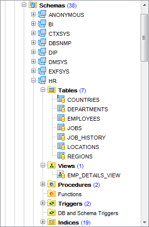 Getting started - Database navigation - Object status