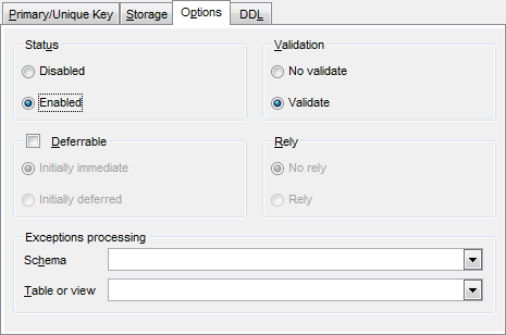 Key Editor - Setting key options