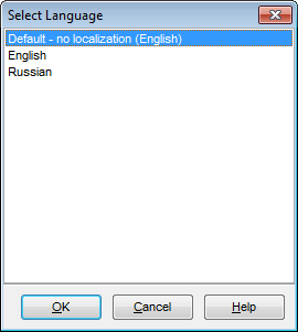 Localization - Select Program Language