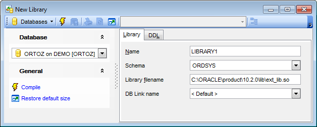 Library Editor - Editing library definition